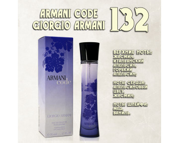 Parfum de Nathalie, Numéro 132.  (Armani Code / Giorgio Armani)