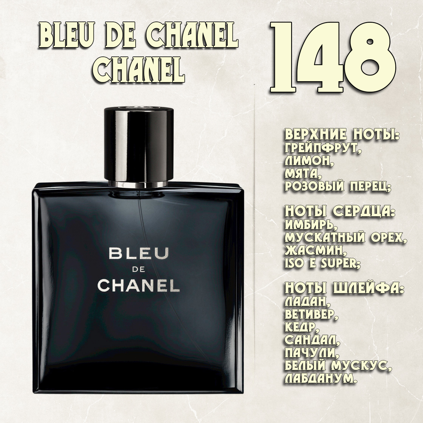 Parfum de Nathalie, Numéro 148.  (Bleu de Chanel/ Chanel)
